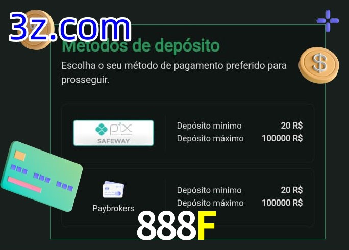 O cassino 888F oferece uma grande variedade de métodos de pagamento